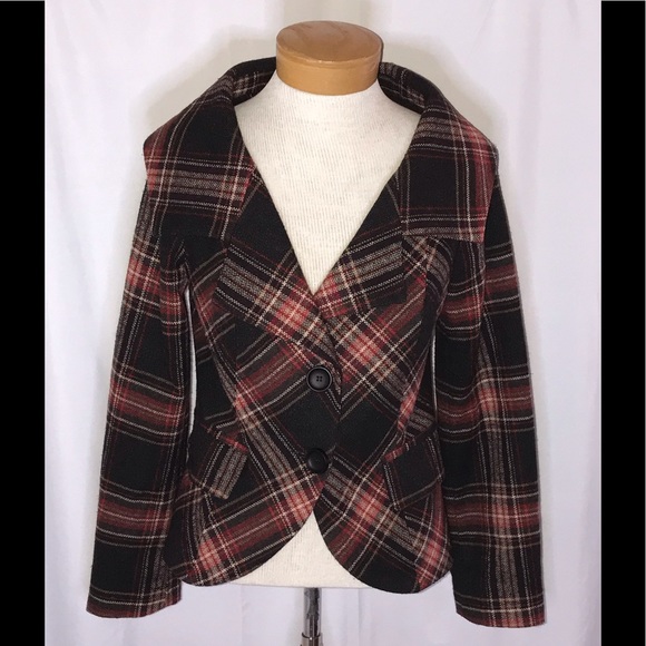Zara Jackets & Blazers - Zara Basics Plaid Shawl collared jacket